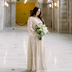 COPY - Beaded Anthropologie BHLDN Belize Wedding/Engagement Dress US 12, UK 16,…